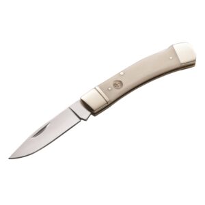 Boker Gentlemans Lockback 2.75in Steel Blade White Bone Hndl