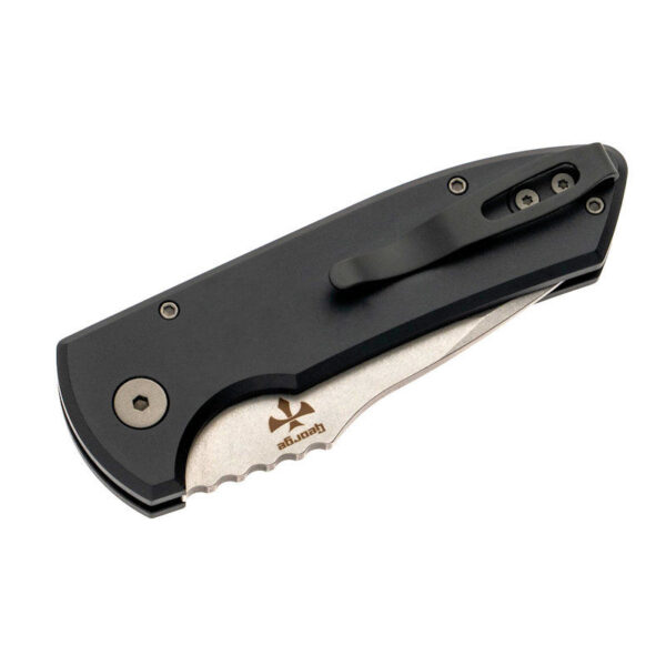 Pro-Tech SBR (Short Bladed Rockeye) - Solid Black Aluminum/SW Blade - Left Handed Version! - Image 4