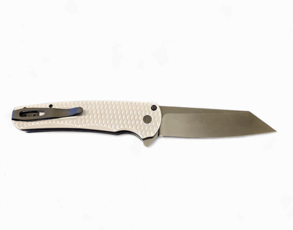 Pro-Tech Malibu - Grey Battleworn Dragon Scale Aluminum/Black DLC Magnacut Reverse Tanto - Image 2