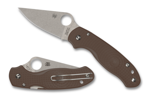 Spyderco Para 3 Lightweight - Brown FRN/Satin 15V   ***Sprint Run***