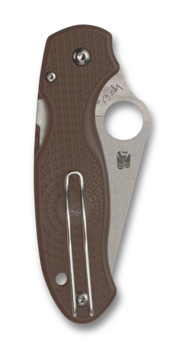 Spyderco Para 3 Lightweight - Brown FRN/Satin 15V   ***Sprint Run*** - Image 3