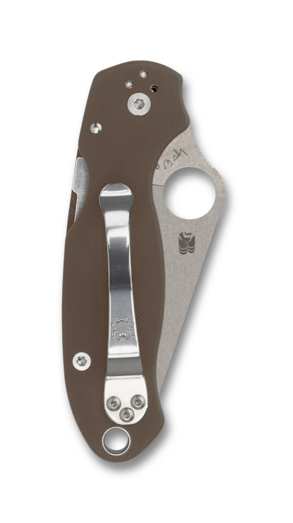 Spyderco Para 3 Sprint Run - Brown G-10/Satin CPM 15V - Image 3