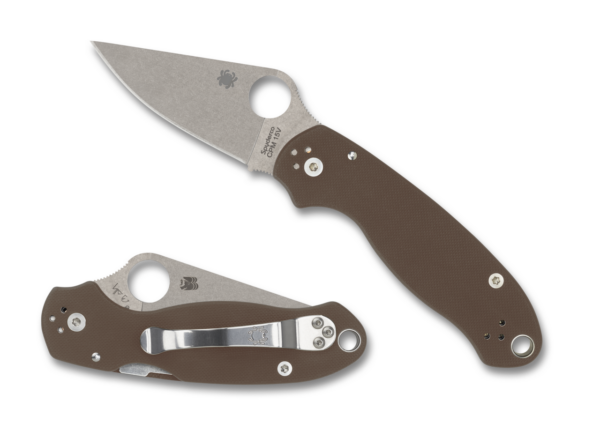 Spyderco Para 3 Sprint Run - Brown G-10/Satin CPM 15V