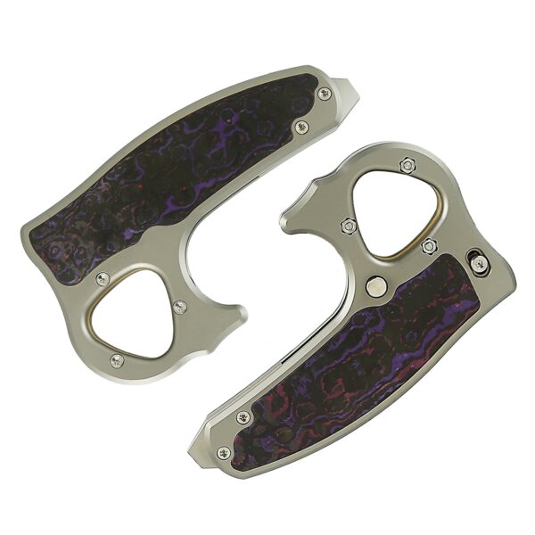 Reate EXO-D Gravity Push Dagger - Ti-bead blast Elmax/Fat Carbon-Purple Haze - Image 3