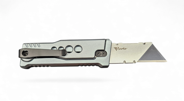 Reate EXO-U Utility Gravity Knife - Aluminum Speedhole-Silver - Image 2