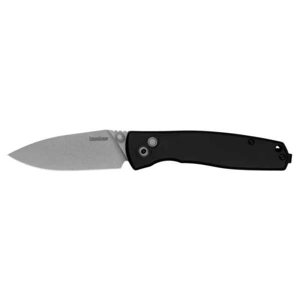 Kershaw Kindred Button Lock - Black Aluminum/Stonewash - 2053