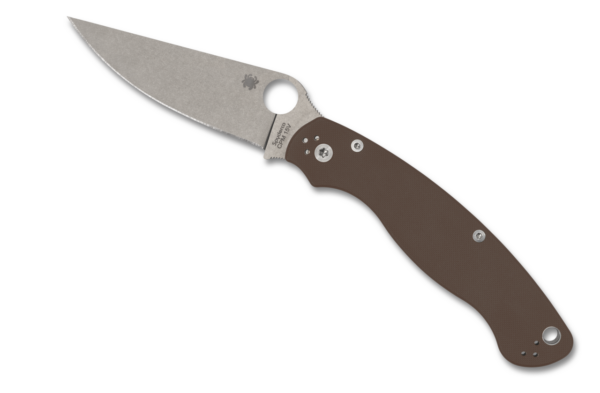 Spyderco Military 2 - Brown G-10/Satin CPM15V **Sprint Run** - Image 2