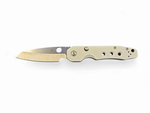 Spyderco Smock Compression Lock - Raw Aluminum/Satin Cru-Wear