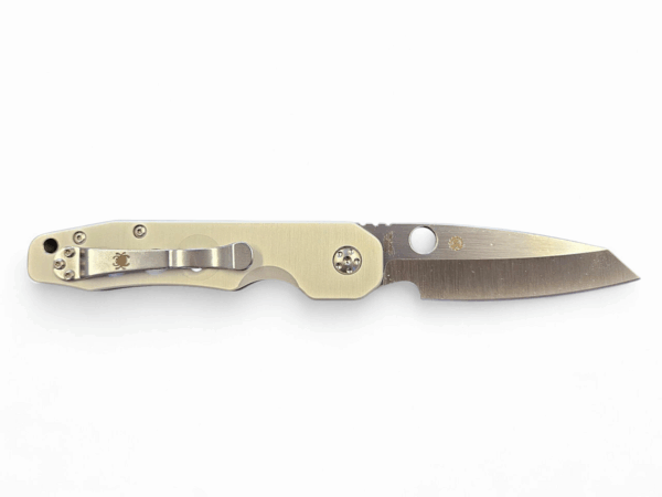 Spyderco Smock Compression Lock - Raw Aluminum/Satin Cru-Wear - Image 2