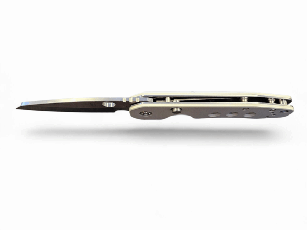Spyderco Smock Compression Lock - Raw Aluminum/Satin Cru-Wear - Image 3