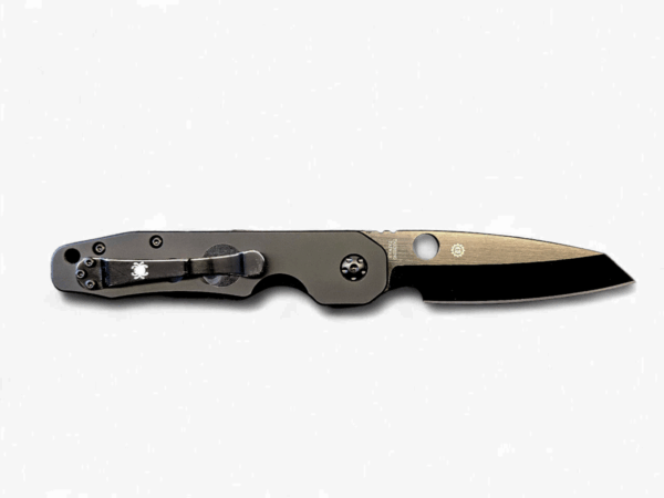 Spyderco Smock Compression Lock - Black Aluminum/Black Cru-Wear - Image 2