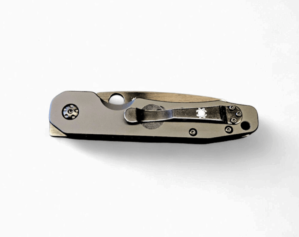 Spyderco Smock Compression Lock - Black Aluminum/Black Cru-Wear - Image 6