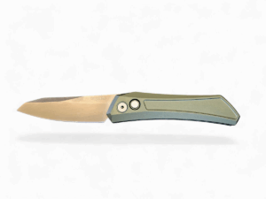 Pro-Tech Oligarch - Green Aluminum/Smokey Grey DLC MagnaCut Blade