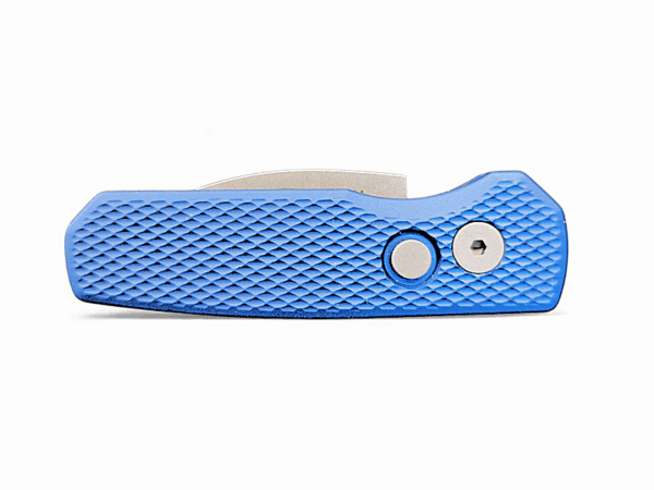 Pro-Tech Runt 5 - Textured Blue Handle/Stone Washed MAGNACUT Wharncliffe Blade - Image 3