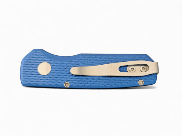 Pro-Tech Runt 5 - Textured Blue Handle/Stone Washed MAGNACUT Wharncliffe Blade - Image 4